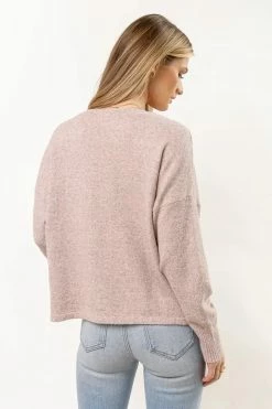New Arrivals Aubree Vero Moda Sweater In Heathered Pink