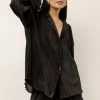 PAPERMOON Aurora Ribbed Top In Black