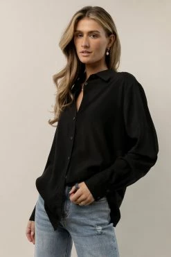 Hot Sale π€© CRESCENT Rin Button Down In Black - FINAL SALE Tops βοΈ 8 CRESCENT Rin Button Down In Black - FINAL SALE Tops