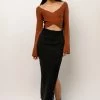 CRESCENT Blair Cut Out Maxi Dress