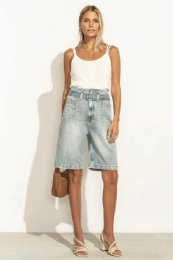 SINA Bianca Double Strap Tank In White - FINAL SALE