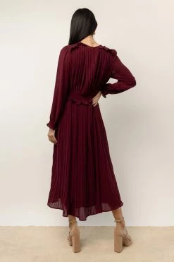 DRESS FORUM Britt Midi Dress In Oxblood New Arrivals