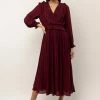 DRESS FORUM Britt Midi Dress In Oxblood New Arrivals