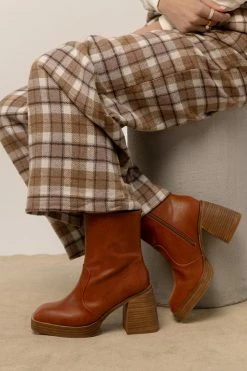 BEAST FASHION Foster Heeled Boots In Brown