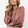 AARON & AMBER Charli Blouse In Mauve New Arrivals