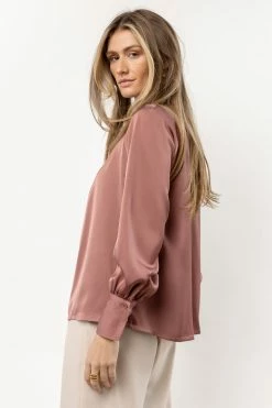 AARON & AMBER Charli Blouse In Mauve New Arrivals