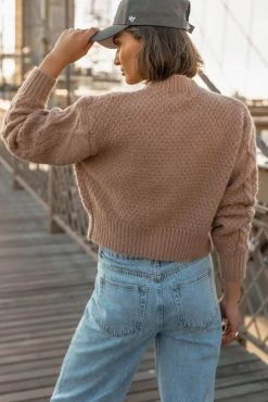 LISTICLE Yulia Cropped Cardigan In Emerald Sale