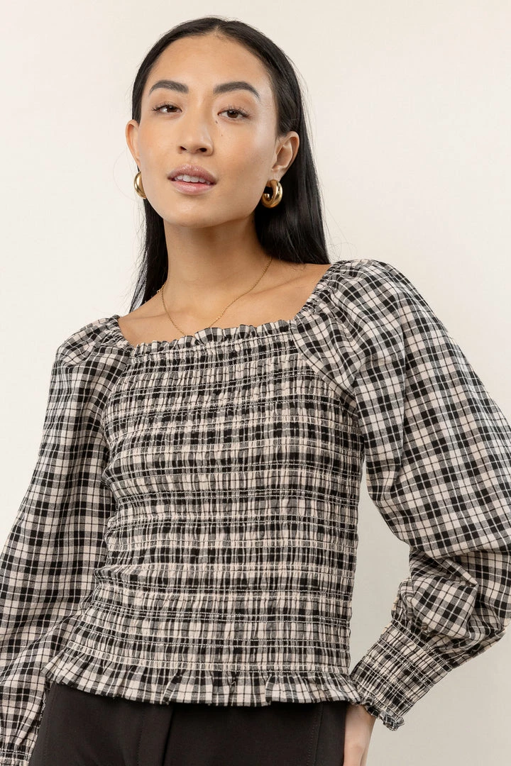 Budget π₯° SINA Devin Plaid Top In Cream β¨ 4 SINA Devin Plaid Top In Cream