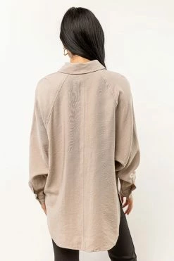 FUN 2 FUN New Arrivals Edward Button Down In Taupe