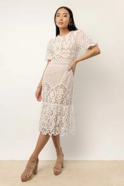 CALISTA Dresses Elvira Lace Midi Dress