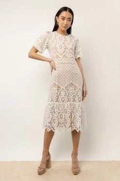 CALISTA Dresses Elvira Lace Midi Dress