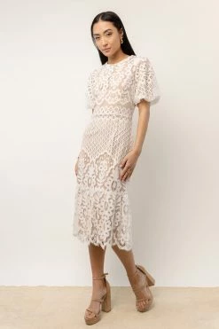 CALISTA Dresses Elvira Lace Midi Dress