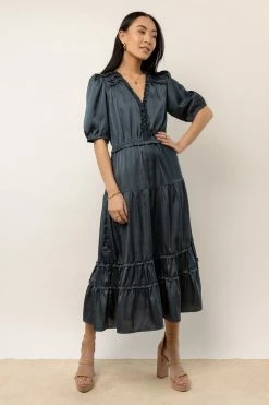 CALISTA Erika Midi Dress In Teal