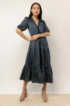 CALISTA Erika Midi Dress In Teal