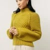 SINA Olympe Cable-Knit Sweater In Pistachio