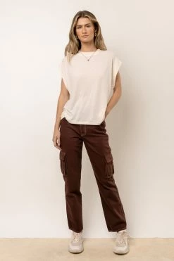 DENIM ONE Freya Straight Leg Cargo Pants New Arrivals