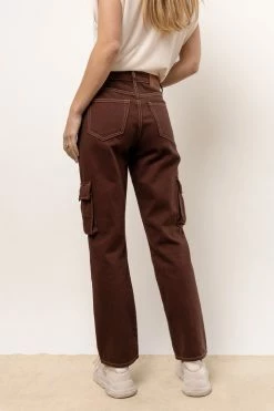 DENIM ONE Freya Straight Leg Cargo Pants New Arrivals