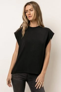 Budget β€οΈ SINA Greta Muscle Tee In Black New Arrivals π 7 SINA Greta Muscle Tee In Black New Arrivals