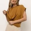 SINA Greta Muscle Tee In Camel