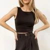 FINAL TOUCH COLLECTION Gretel Tank In Black New Arrivals