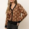 Flying Tomato Ivy Printed Sweater Tops