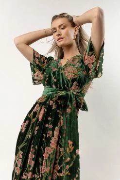 RICARICA Jada Floral Maxi Dress In Green