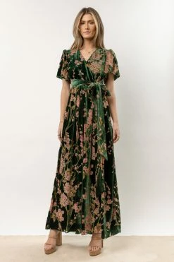 RICARICA Jada Floral Maxi Dress In Green