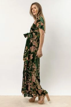 RICARICA Jada Floral Maxi Dress In Green
