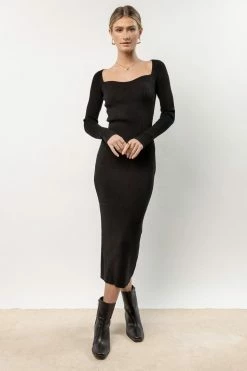 AARON & AMBER Jaelynn Bodycon Dress In Black