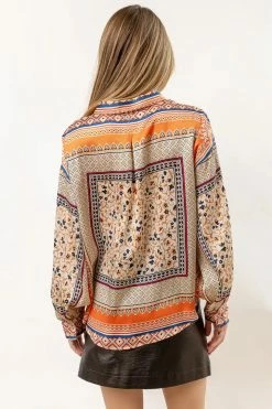 FATE INC New Arrivals Daija Button Down Blouse