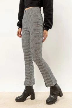 BAEVELY Jeffery Plaid Pants In Black - FINAL SALE
