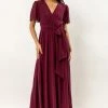 RICARICA New Arrivals Josie Maxi Dress In Burgundy
