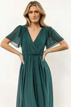 RICARICA Josie Maxi Dress In Emerald New Arrivals