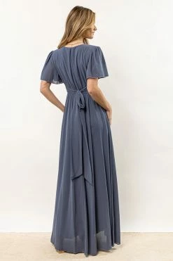 RICARICA Josie Maxi Dress In Slate Blue New Arrivals