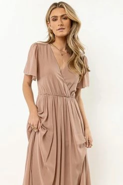 RICARICA Josie Maxi Dress In Taupe