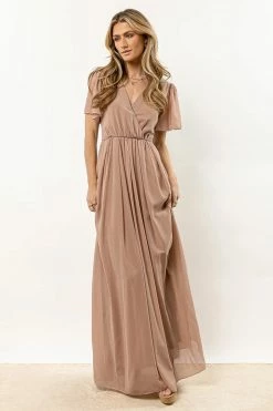 RICARICA Josie Maxi Dress In Taupe