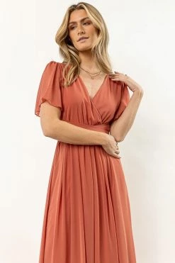 RICARICA New Arrivals Josie Maxi Dress In Terracotta