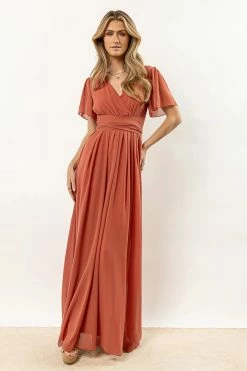 RICARICA New Arrivals Josie Maxi Dress In Terracotta