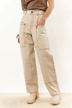 AARON & AMBER Keeley Utility Pants In Natural New Arrivals