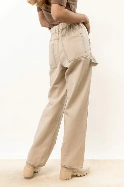 AARON & AMBER Keeley Utility Pants In Natural New Arrivals