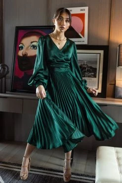 Flying Tomato Kelsey Satin Dress