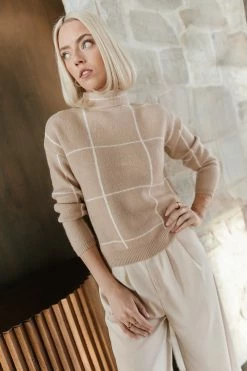 LUMIERE Kirby Mock Neck Sweater Tops