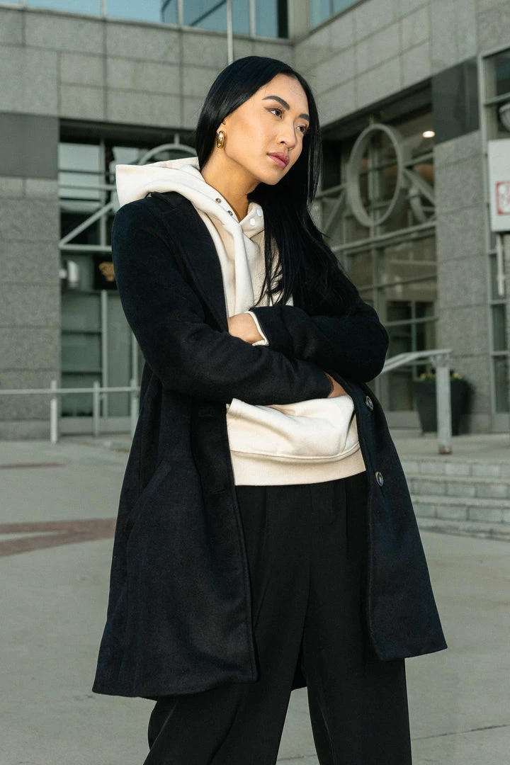 Hot Sale π LUMIERE Krissa Wool π§₯ Coat In Black New Arrivals π 4 LUMIERE Krissa Wool Coat In Black New Arrivals