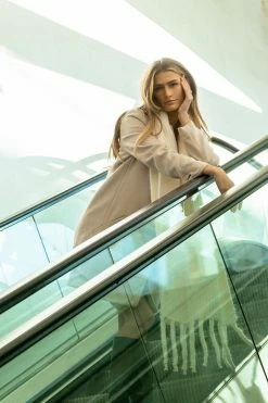 LUMIERE New Arrivals Krissa Wool Coat In Natural