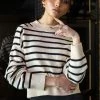 OLIVACEUOS Tops Kyler Striped Sweater In Natural