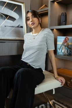 THINGS BETWEEN Leanna Striped Top