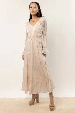 WORUI Leif Midi Dress In Champagne Dresses