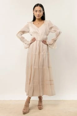 WORUI Leif Midi Dress In Champagne Dresses