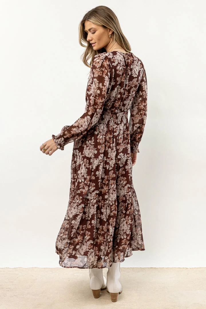 Outlet π DRESS FORUM Linden Floral π Dress In Burgundy π₯ 3 DRESS FORUM Linden Floral Dress In Burgundy