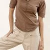 WORUI New Arrivals Louella Top In Brown